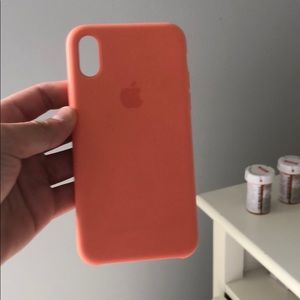 Peach apple silicon iPhone X case